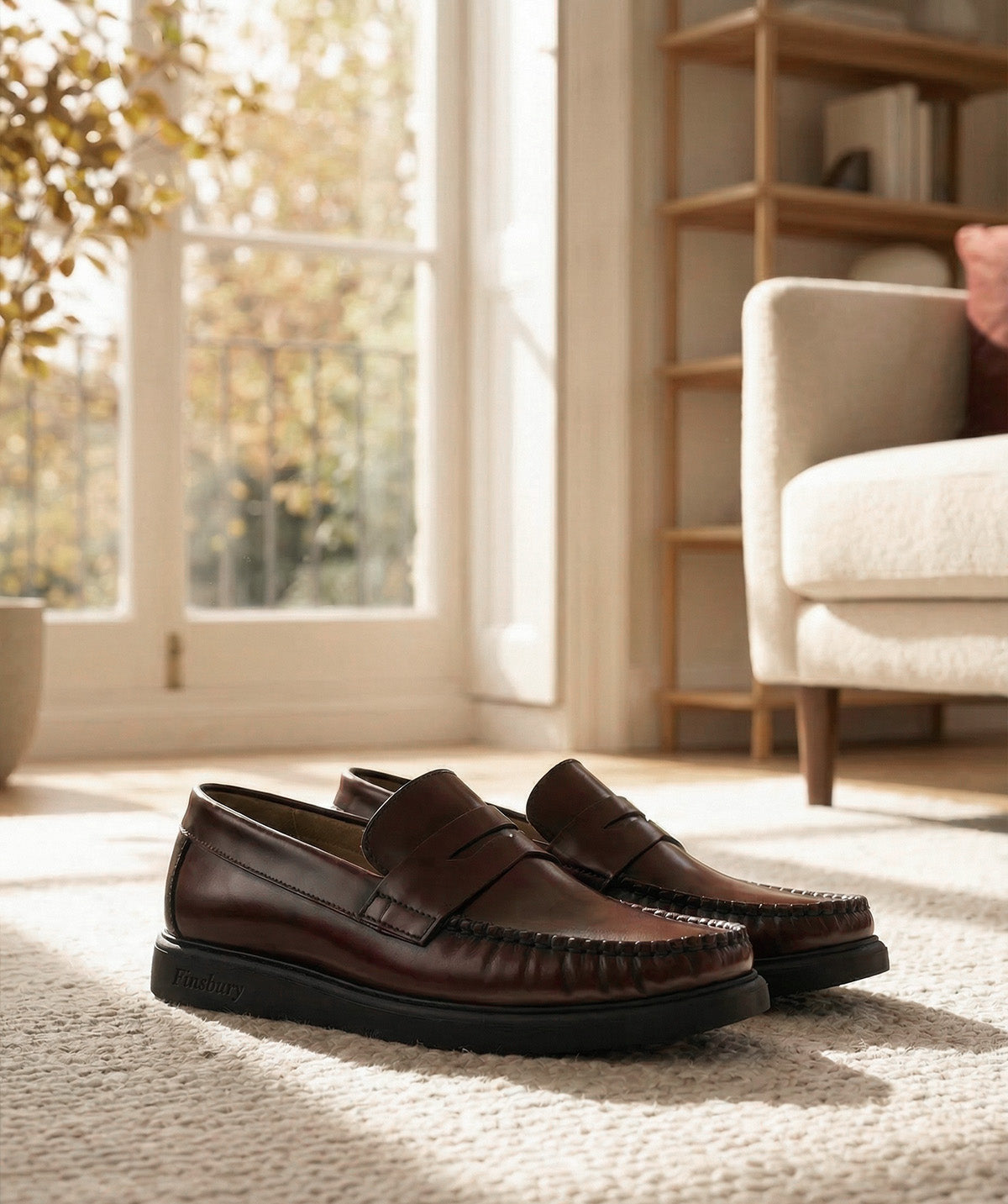 Mocassins EDUARDO Bordeaux Lisse