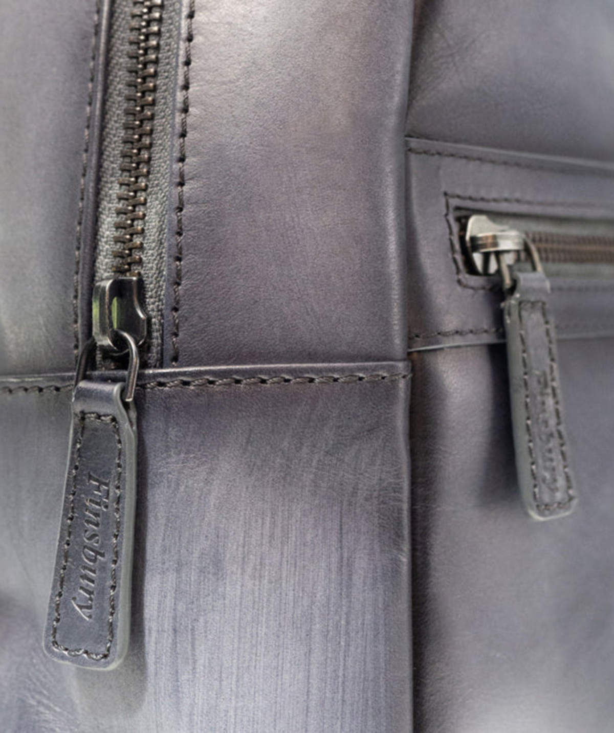 Sac à Dos en Cuir Patiné Gris