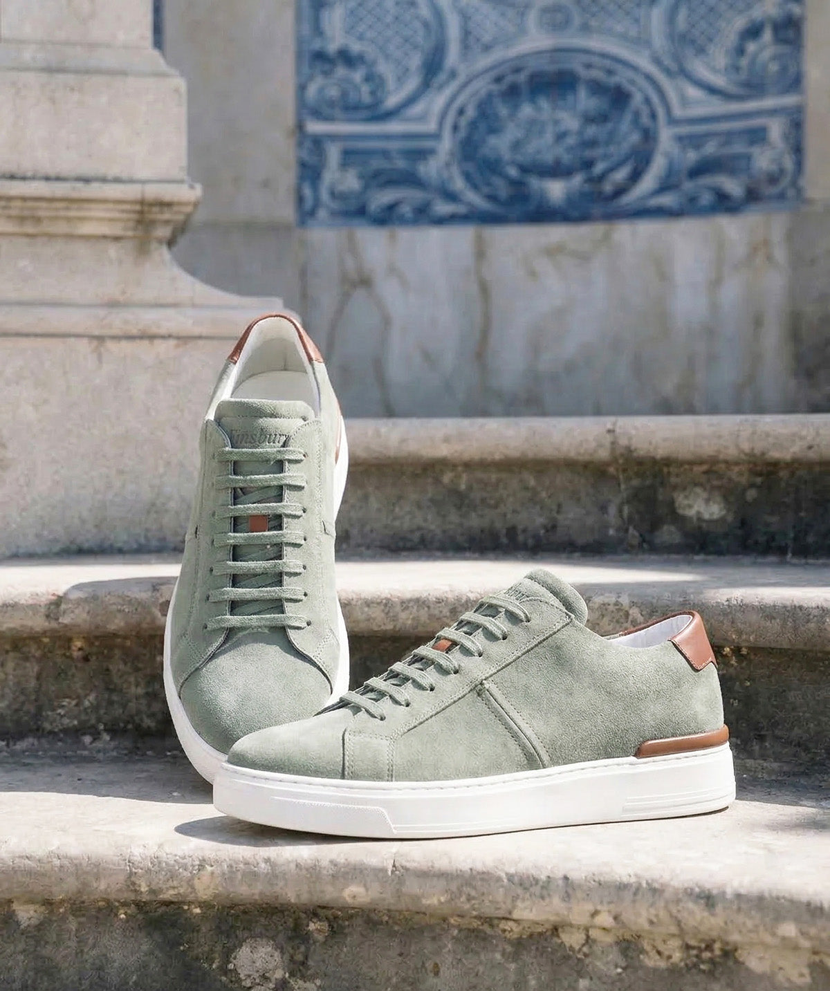 RIVA Almond Suede Sneakers