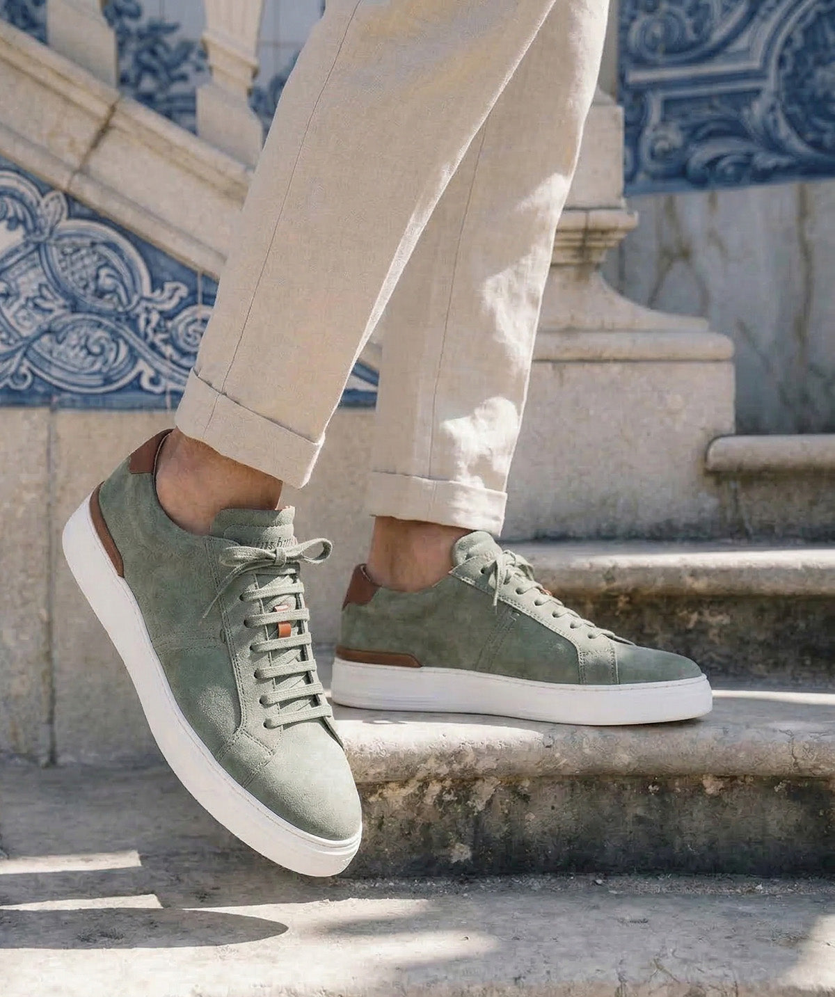 RIVA Almond Suede Sneakers