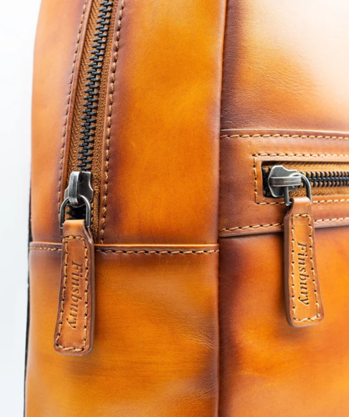 Patinated Gold Leather Backpack