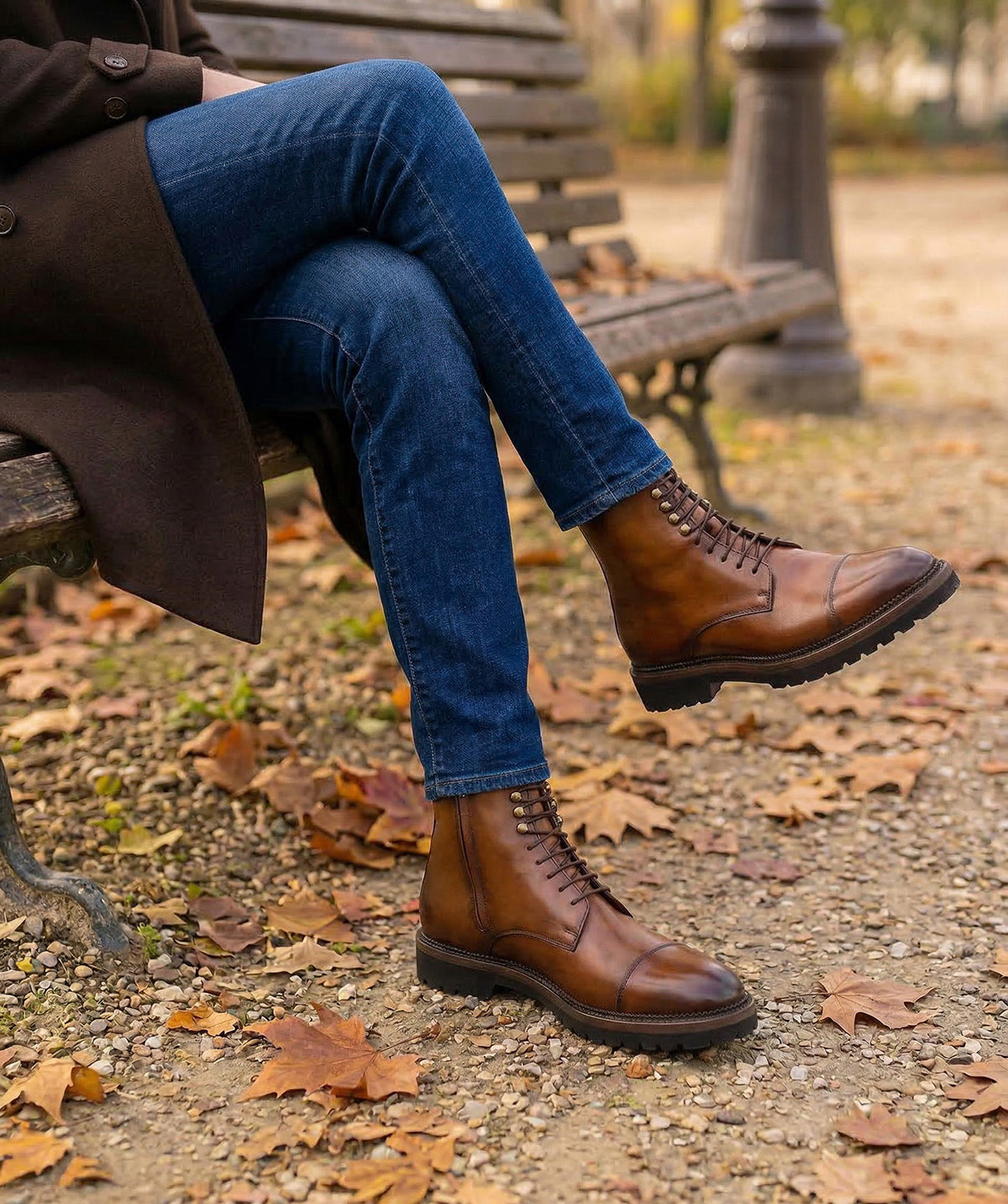 ALESSANDRO Ankle Boots Burnished Brown