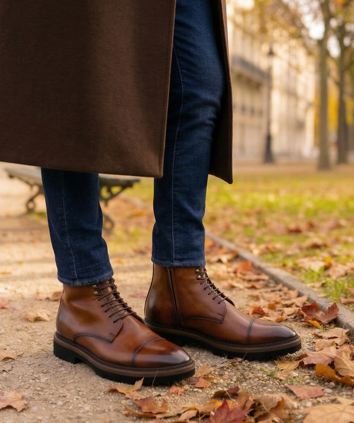 ALESSANDRO Ankle Boots Burnished Brown