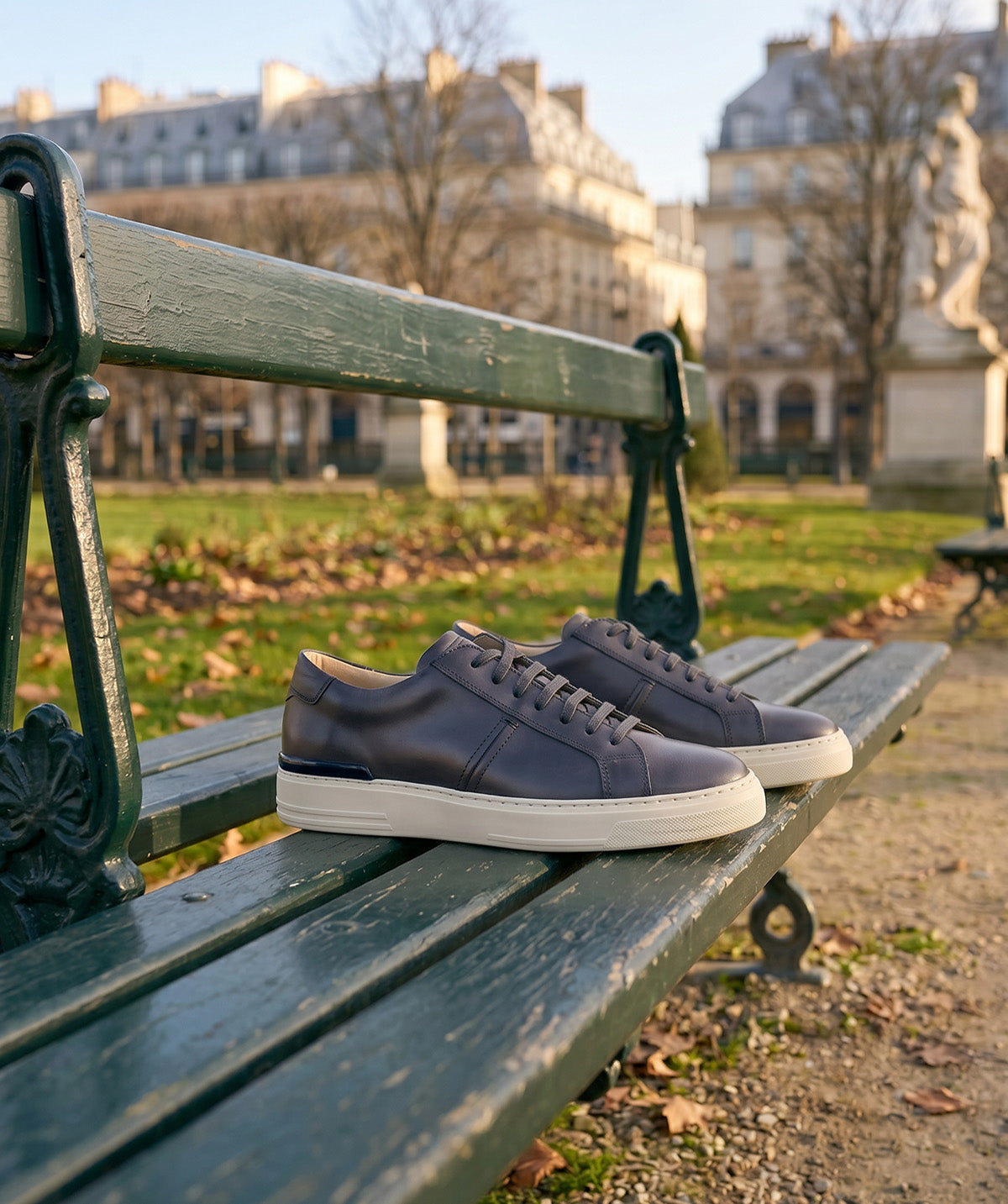 RIVA Patinated Grey Sneakers