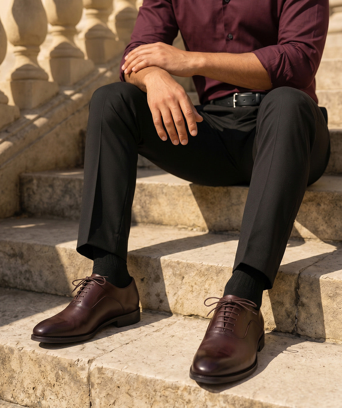 ANDREAS Rubber Sole Brown Oxford