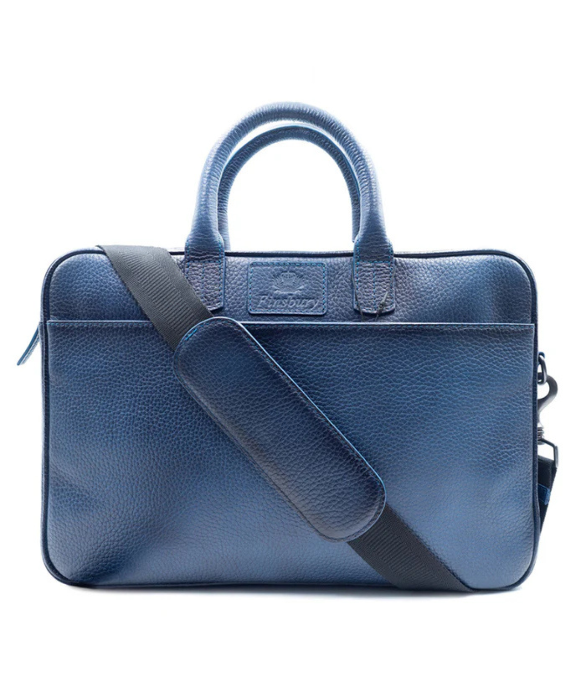 Grained Blue Briefcase