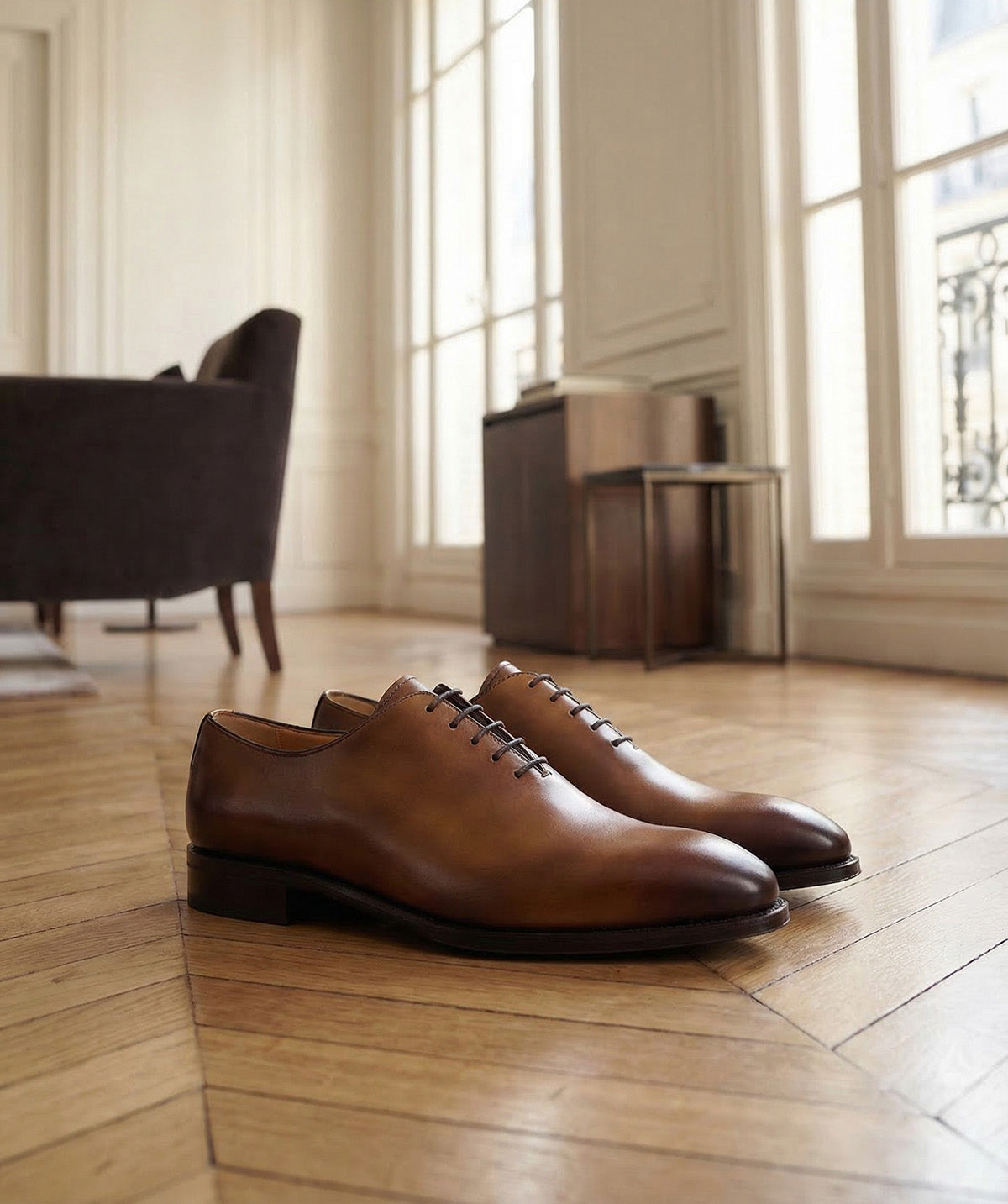 Richelieu GIULIA Marron Patiné