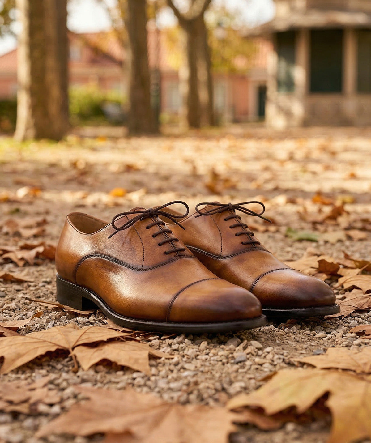OXFORD Gold Patinated Oxfords
