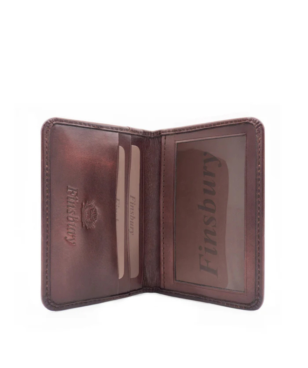 Patinated Brown Two-Fold Card Holder
