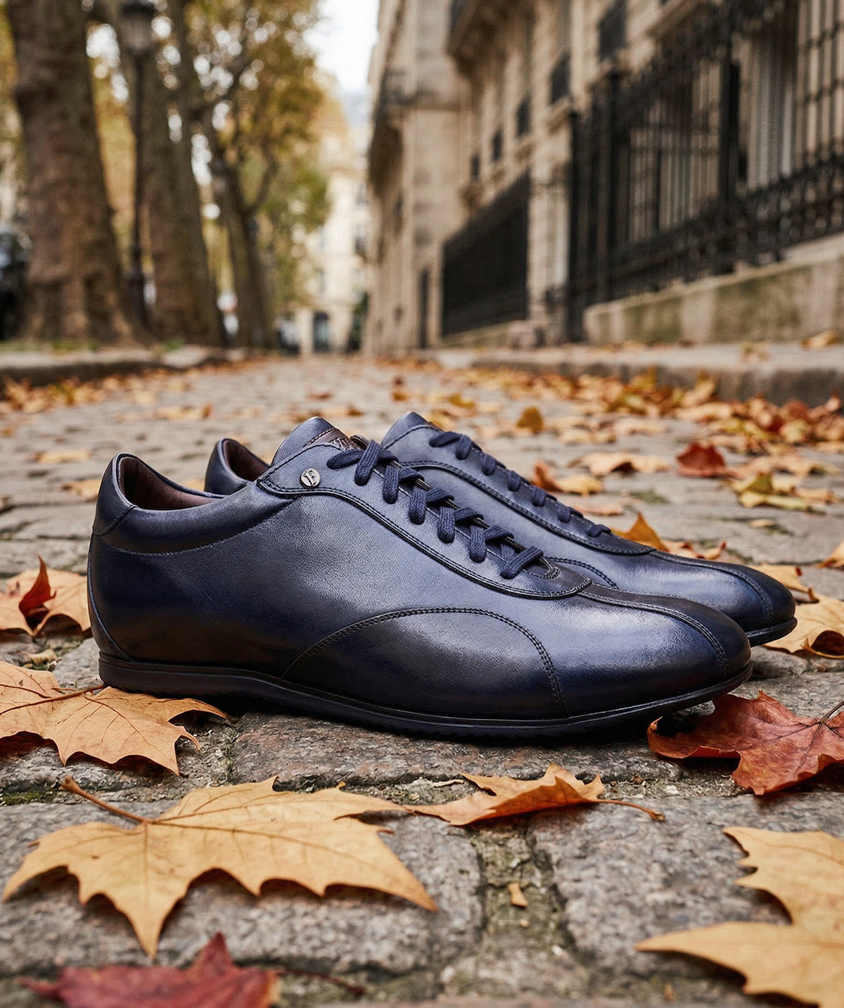 COPAN Blue Patinated Sneakers