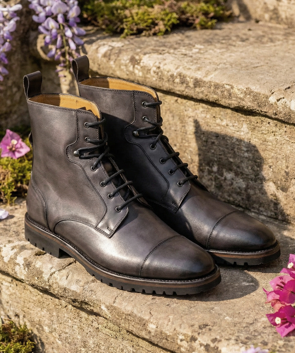 Boots POWELL Grey Patina