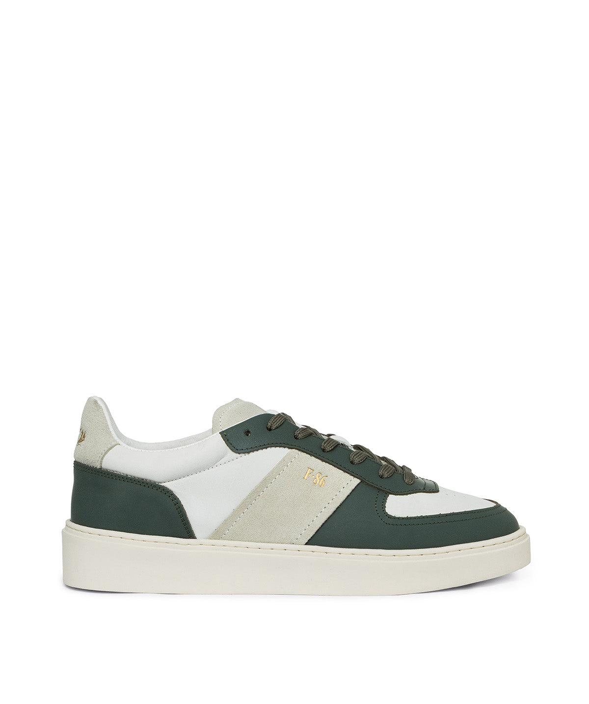 ALEXIS Green and White Sneakers