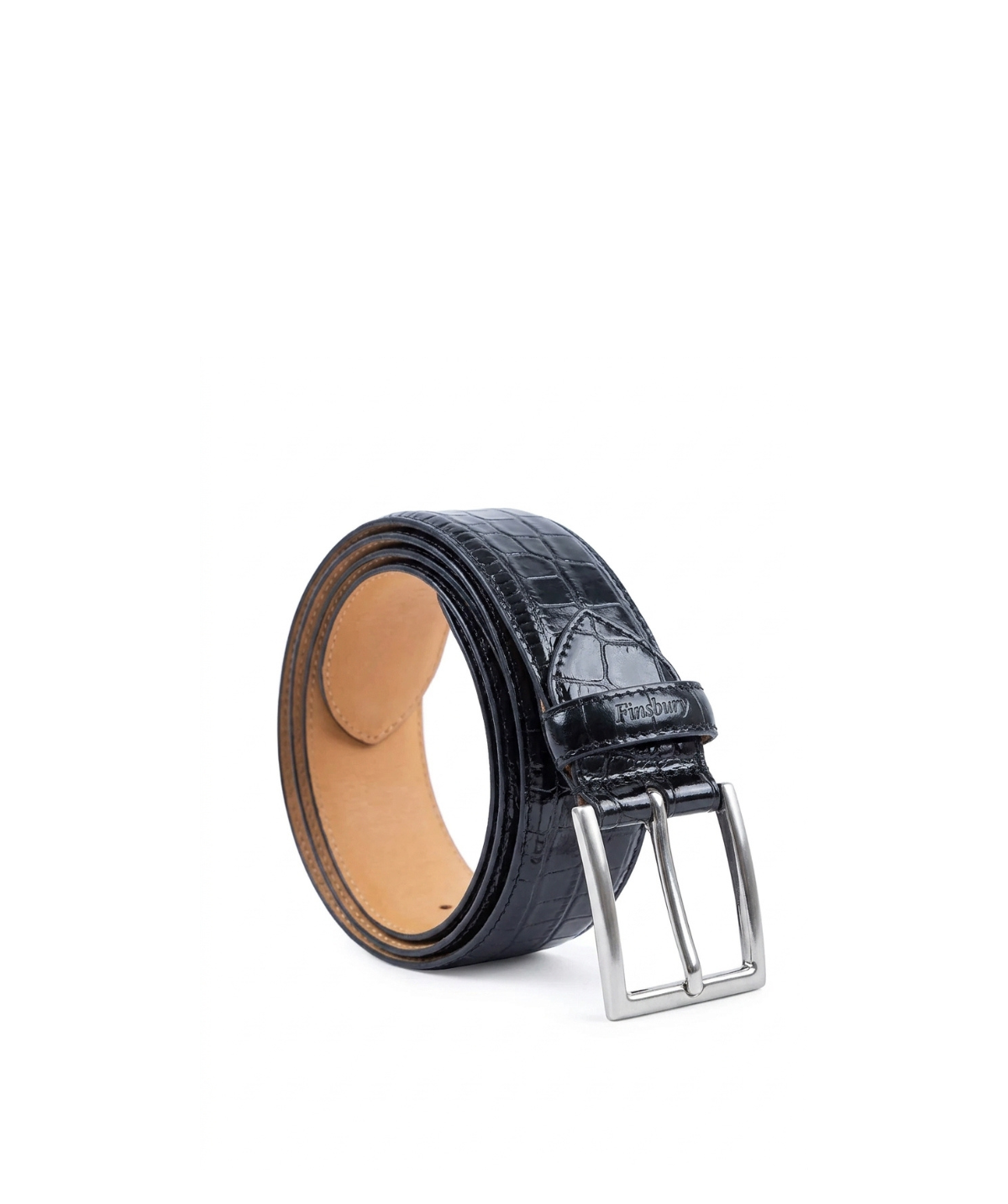 Embossed Croco Black Belt (new model)