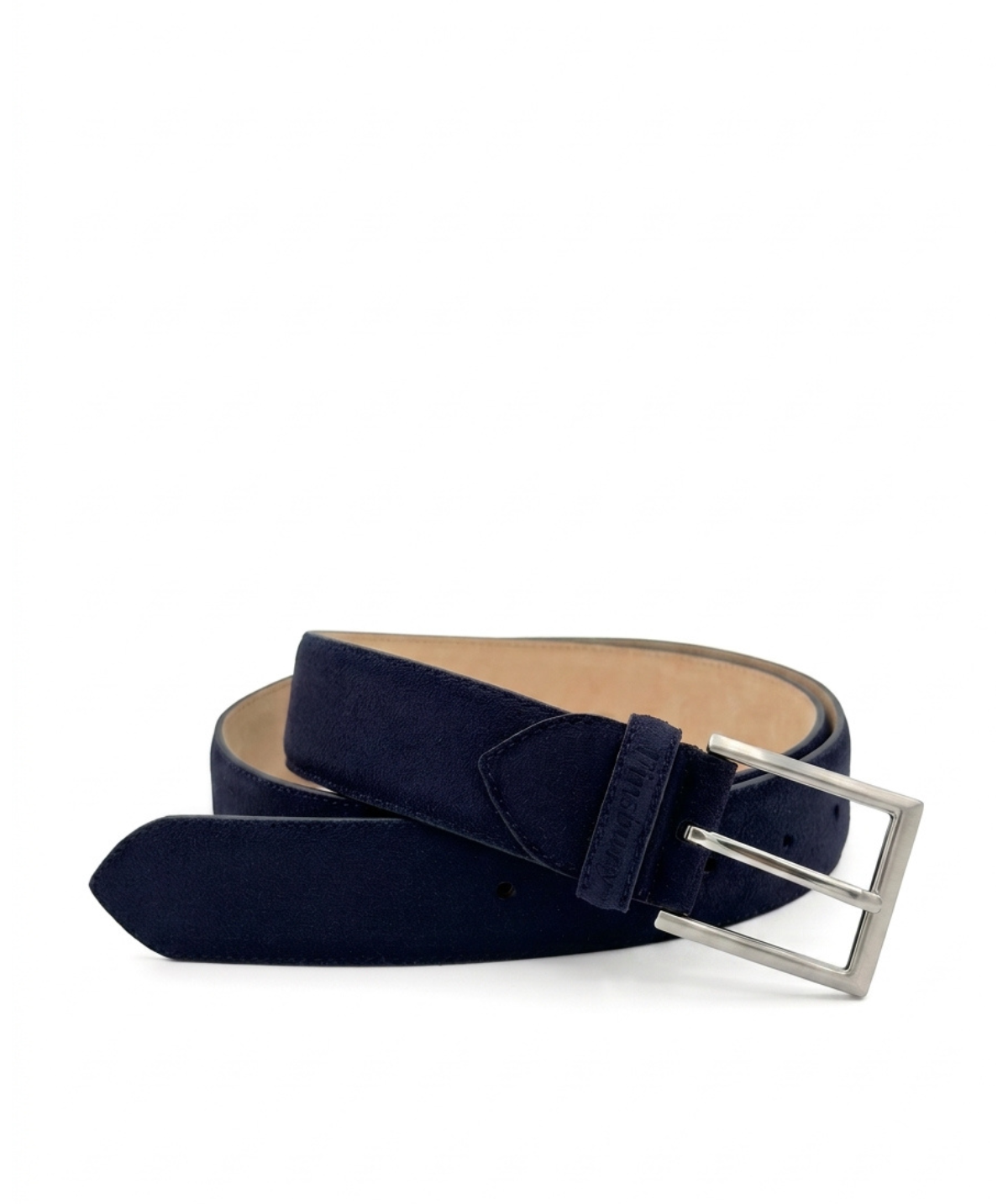 Navy Blue Suede Belt