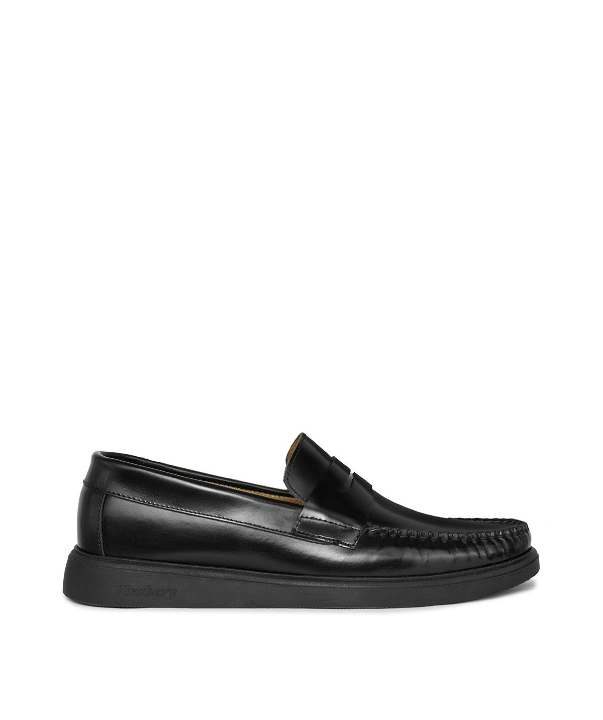 EDUARDO Black Smooth Loafers