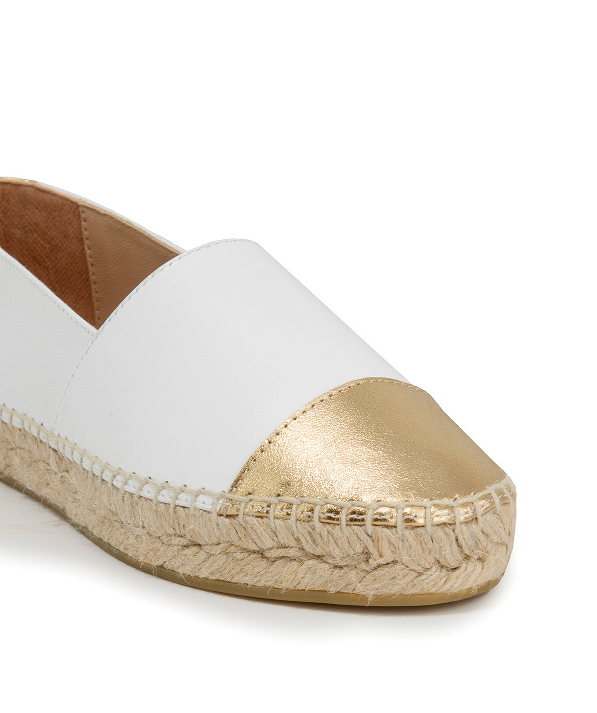 Espadrille IZIA Blanc et Or