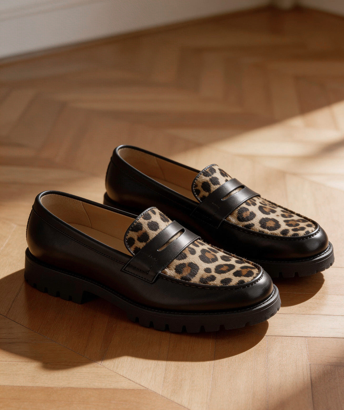 Mocassins LILOU Gomme Léopard