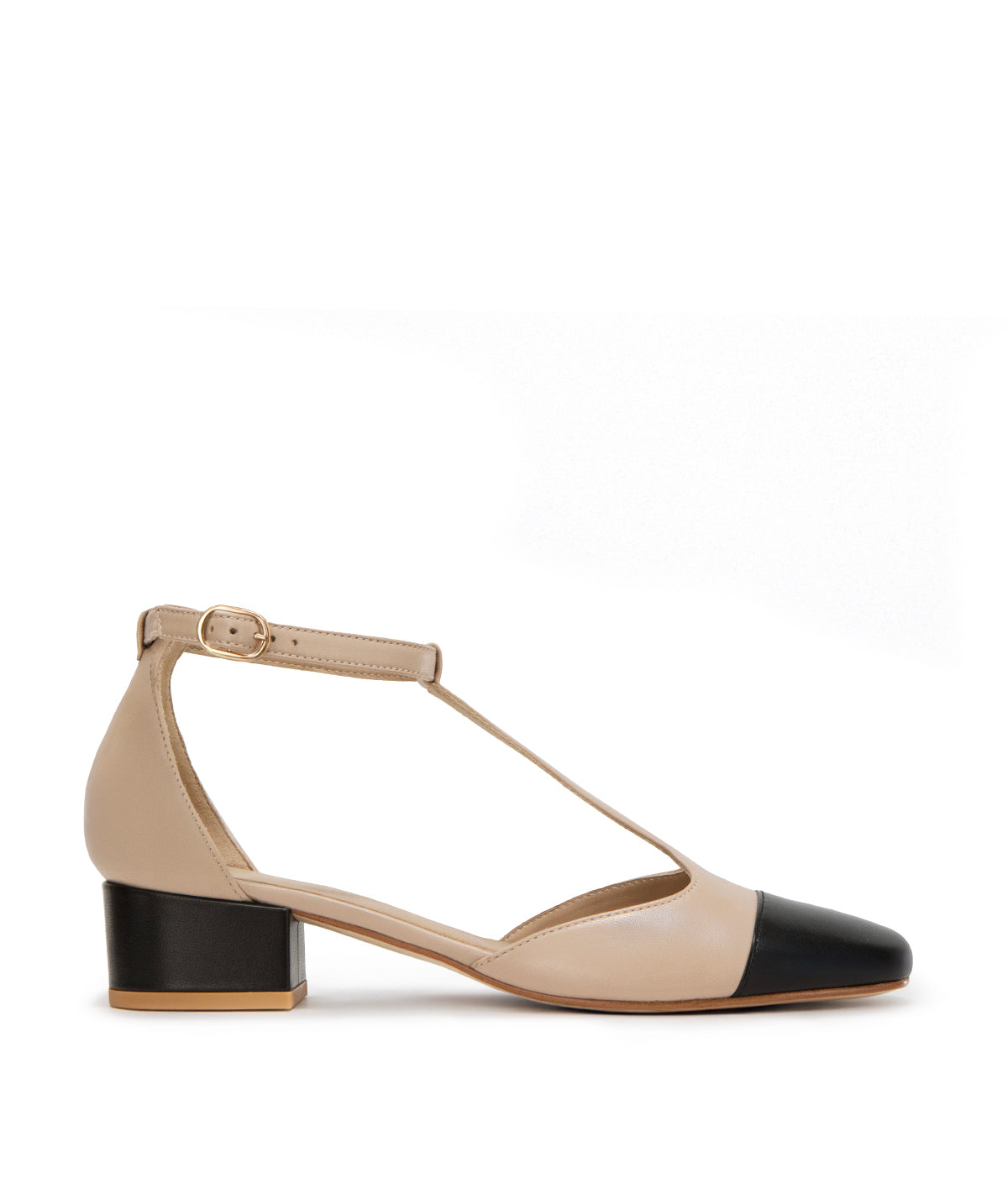 Rosa Beige and Black Pumps