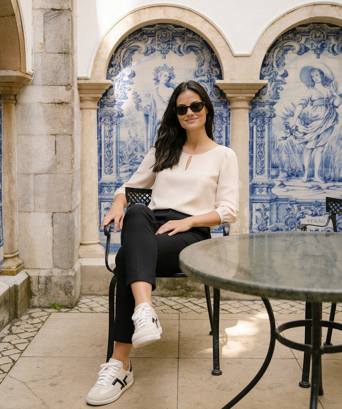 Sneakers MATHILDE Cream and Black