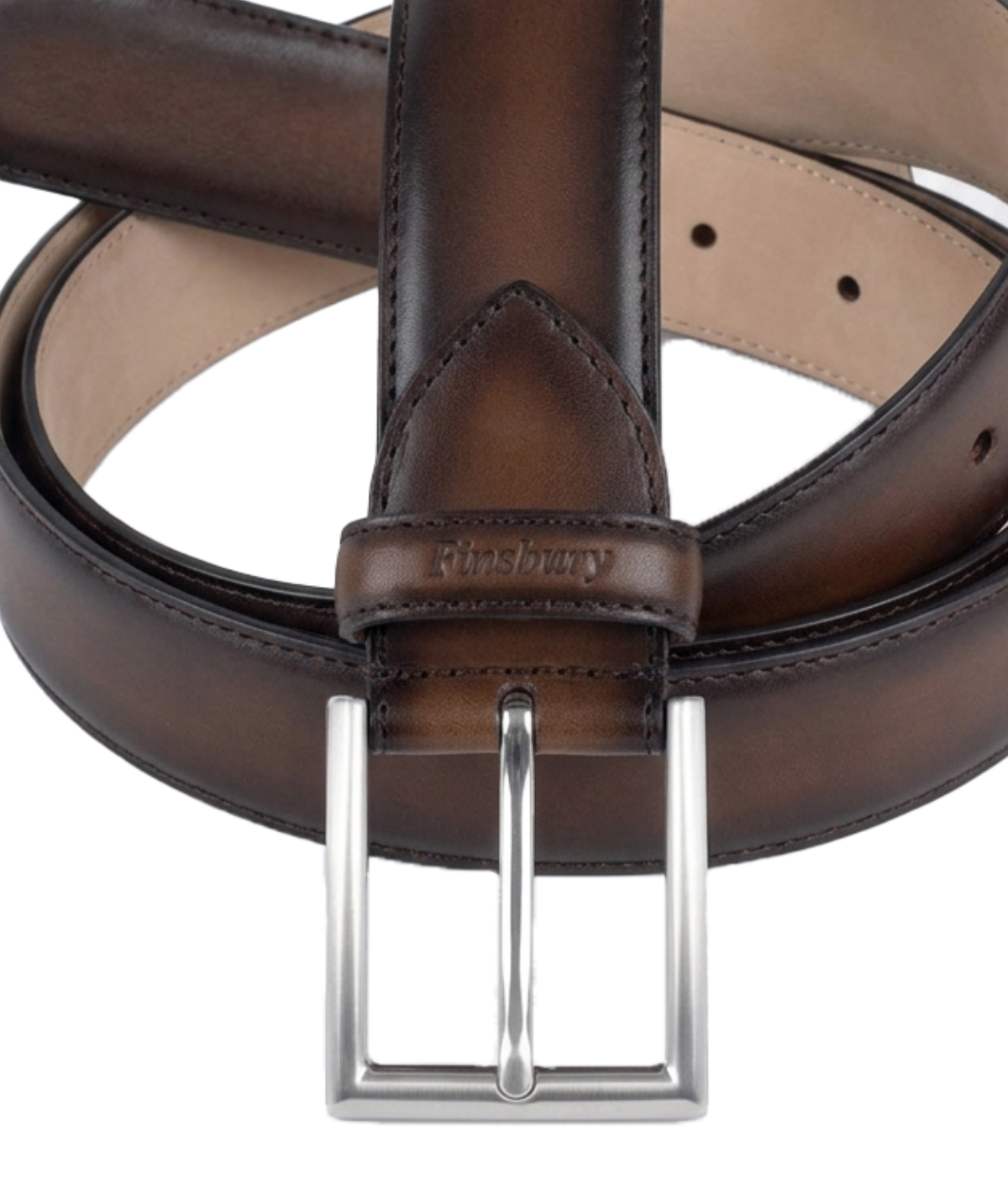 Ceinture Cuir Marron Patiné (nouveau modèle)