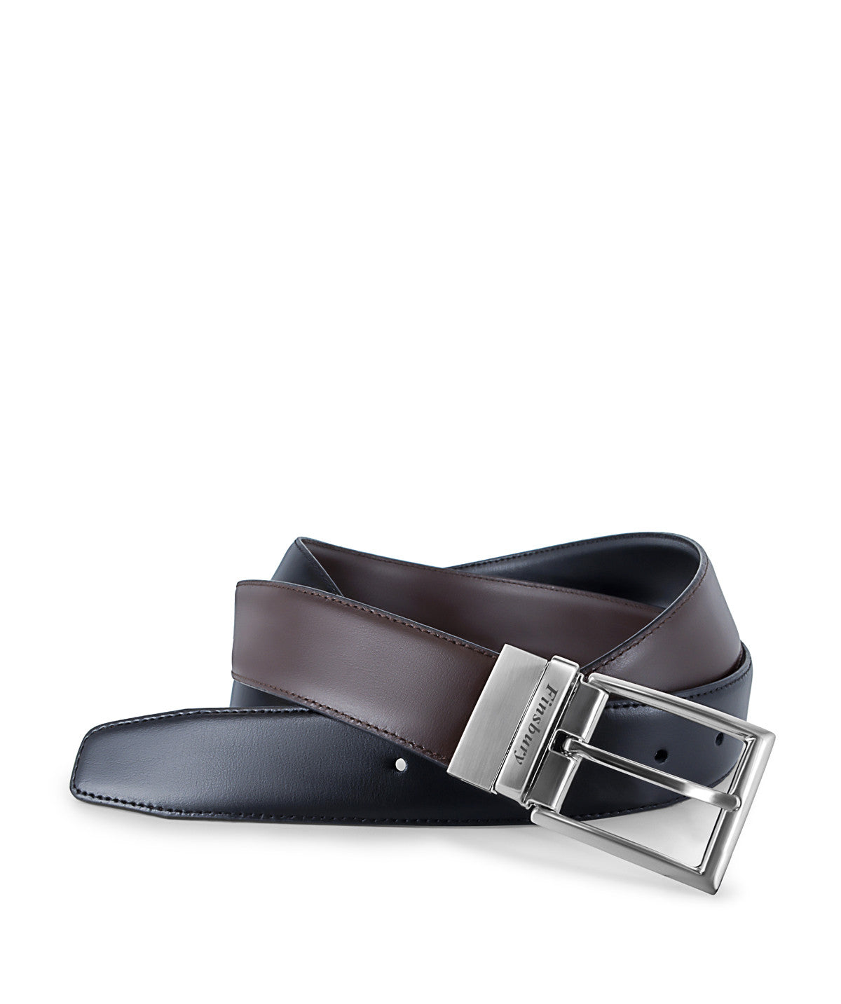 Reversible Black and Brown Leather Belt