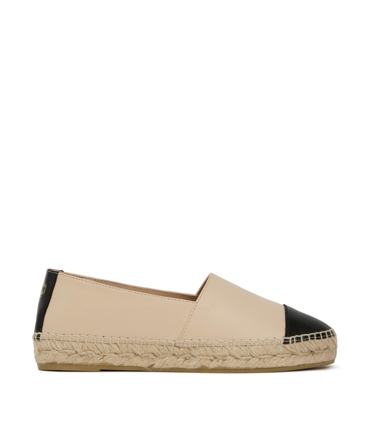 IZIA Beige and Black Espadrilles