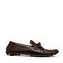 Brown grained leather