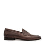 Brown grained leather