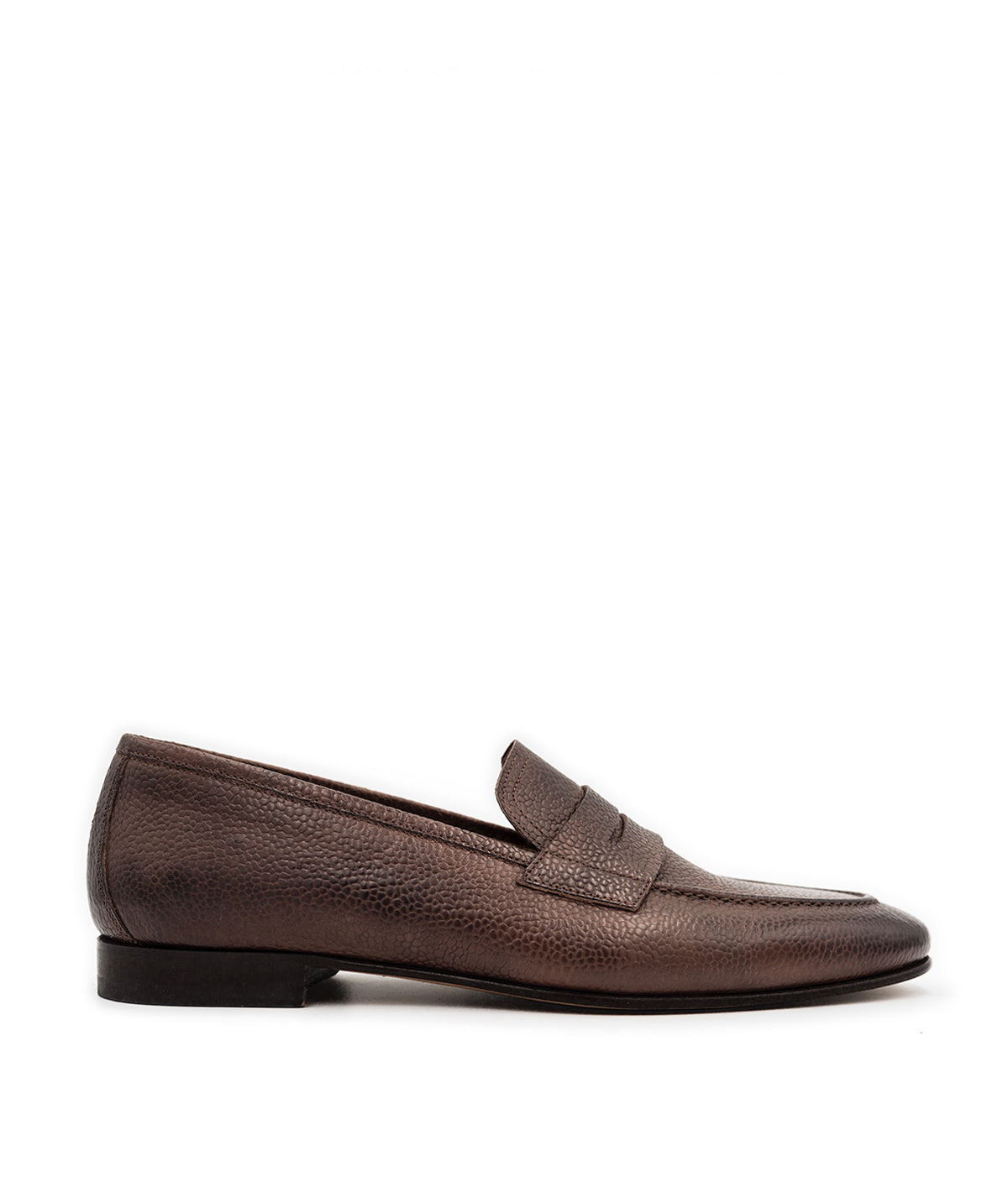 MARKOS Grained Brown Patinated Loafer